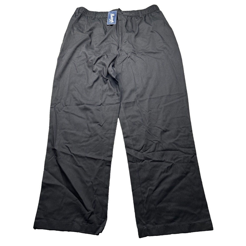 Pembrook Elastic Pull On Stretch Pants XXL 36x29 Seniors Mens Black Golf